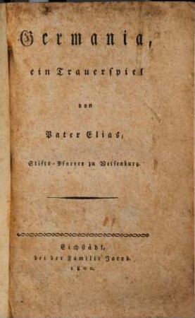 Germania : ein Trauerspiel