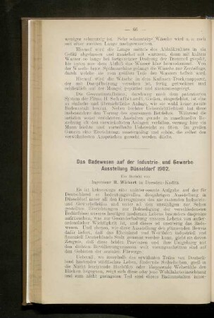 Das Badewesen auf der Industrie- und Gewerbe-Ausstellung Düsseldorf 1902