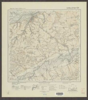 534 Landau a. d. Isar ; Topographische Karte von Bayern 1:25.000 [Positionsblätter]