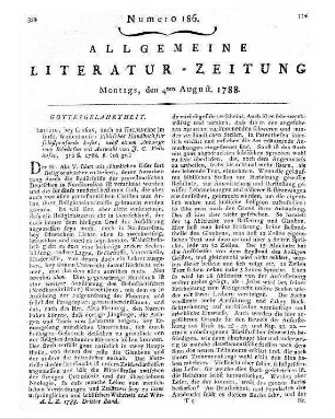 Thiess, Johann Otto: Christliche Predigten. - Hamburg : Knauf, 1788