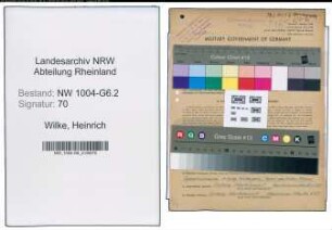 Entnazifizierung Heinrich Wilke , geb. 09.02.1894 (Kalkulator)