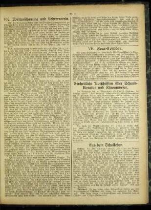 Weltanschauung und Lehrerverein
