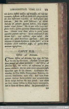 Caput XLII. Ofilius ad Atticum