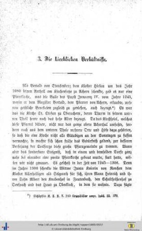 Die kirchlichen Verhältnisse.