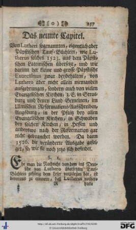 Das neunte Capitel.