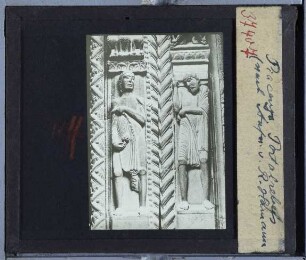 Piacenza, Basilika von Sant'Antonino : Portale del Paradiso, Adam und Eva