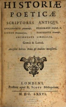 Historiae poeticae scriptores antiqui