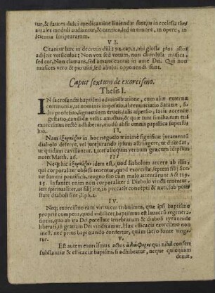 Caput sextum de exorcismo.