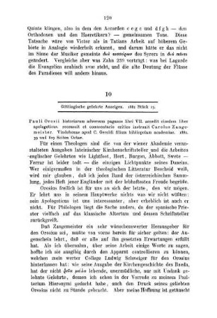 10 Göttingische gelehrte Anzeigen. 1882 Stück 13. Pauli Orosii historiarum adversum papanos libri VII. accedit eiusdem liber apologeticus.