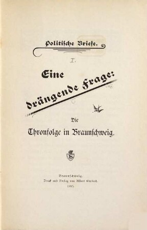 Politische Briefe. 1. 1893