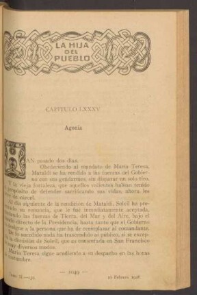 Capítulo LXXXV - Agonía