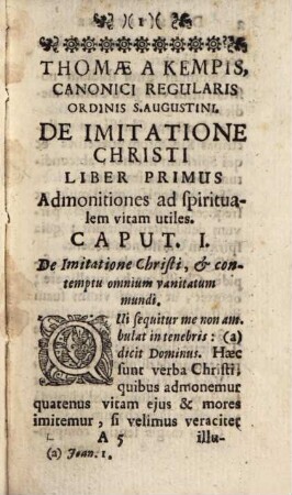De imitatione Christi : Libri quatuor