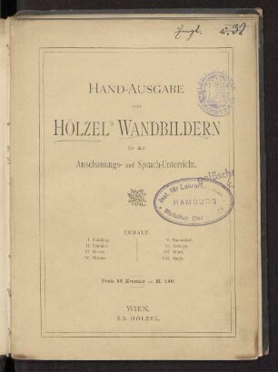 Hand-Ausgabe von Hölzel's Wandbildern für den Anschauungs- und Sprachunterricht