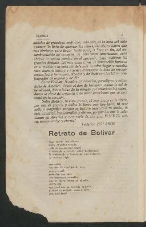 Retrato de Bolívar