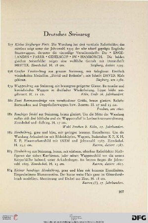 Deutsches Steinzeug (Nr. 877-928)