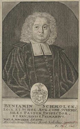 Bildnis des Beniamin Schmolck