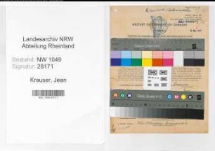 Entnazifizierung Jean Krauser , geb. 23.08.1892 (Maschinenschlosser)