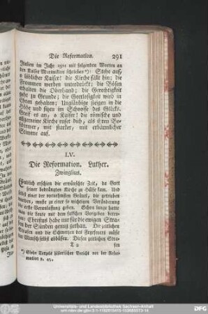 LV. Die Reformation. Luther. Zwinglius.