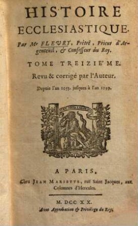 Histoire ecclesiastique, 13. Depuis l'an 1053. jusques à l'an 1099