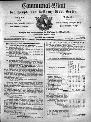 1873,33: No. 33, 17. August 1873