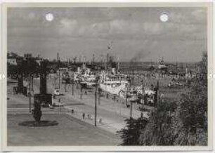 Stettin, Hakenterrasse mit Bäderdampfern
