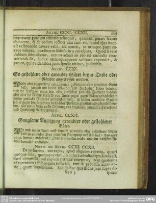 Artic. CCXII. Gnugsame Anzeigung geraubter oder gestohlener Güter