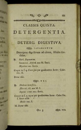 Classis quinta. Detergentia.