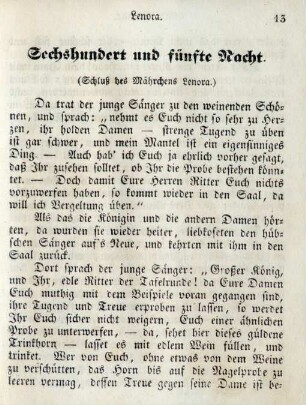 Sechshundert und fünfte Nacht