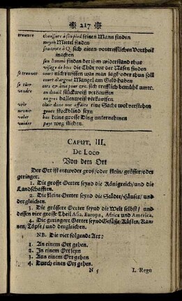 Caput III. De Loco.
