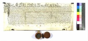 Kaspar Bernhard von Rechberg stellt dem Grafen von Helfenstein einen Lehenrevers aus über Lehengüter zu Donzdorf, Reichenbach und Hürbelsbach.