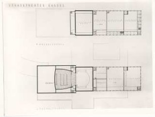 Staatstheater Kassel: Grundriss 2. und 3. Obergeschoss