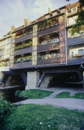 Krämerbrücke über die Gera in Erfurt