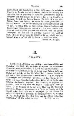 319-322 Analekten