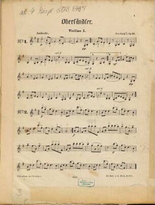 Klänge aus der Heimath : Oberländler ; op 31, 4. Für 2 Violinen und Pianoforte