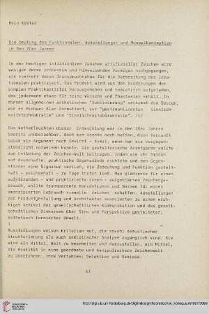 11: Die Deutung des Funktionalen : Ausstellungs- und Musealkonzeption in den 20er Jahren