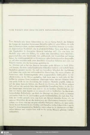 Vom Wesen Der Deutschen Renaissancemedaille