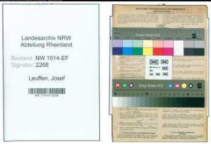 Entnazifizierung Josef Leuffen , geb. 21.02.1909 (Kaufmann)