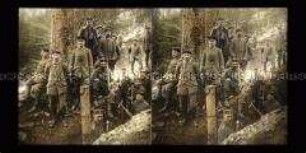 Soldaten bauen Schützengraben in den Hochvogesen