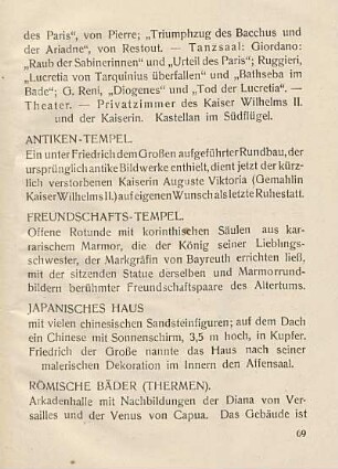 Antiken-Tempel ; Freundschafts-Tempel ; Japanisches Haus