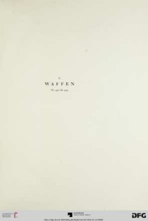 V. Waffen (Nr. 430-434)