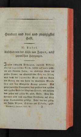 Hundert und drei und zwanzigster Heft.