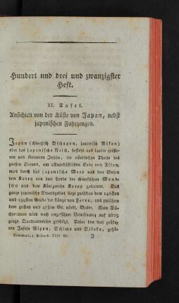 Hundert und drei und zwanzigster Heft.