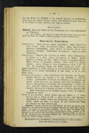 Anderweite Nachrichten