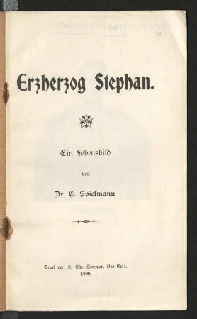 Erzherzog Stephan