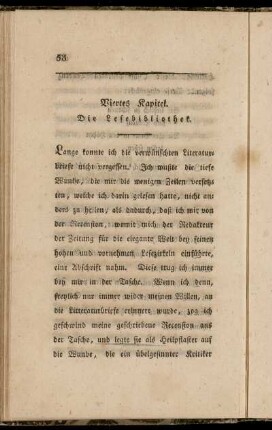 Viertes Kapitel. Die Lesebibliothek