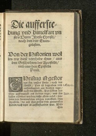 Die aufferstehung Christi.