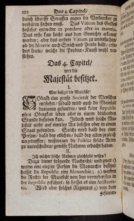 122-132, Das 4. Capitel wer die Majestät besitzet