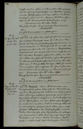 Dispensierung des Professors Hausmann von der Universitätsgerichtsdeputation und Aufnahme des Professors Müller.