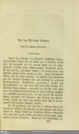 Aus den dänischen Büchern