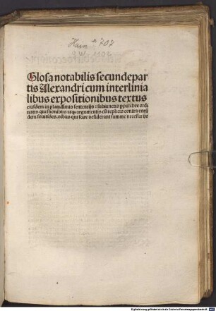 Doctrinale : P. 1-2, mit Glossa notabilis von Gerardus de Zutphania. P. 2 mit Vorrede "Satis debiti decoris ...". 2